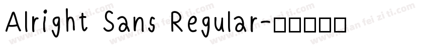 Alright Sans Regular字体转换
